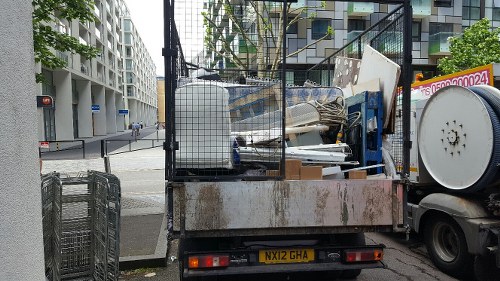 Waste removal process in action